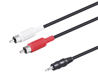 Jack 3.5 Stereo Male to 2 RCA Cable, 10 m