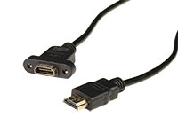 HDMI Male to HDMI Female Cable - 0.42 m - Chassis Mount