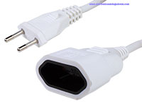 Simon - Unearthed Electrical Extension Cable - 2 m - White - PL160306