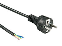 Electrical Cable with Straight SCHUKO