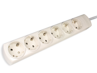 6 Socket Protected Multi-Plug Adapter with Earthing Contact - 36.141