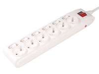 6 Socket Multi-Plug Adapter with Earthing Contact and indiviDual Switches - 1002641
