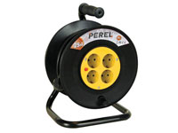 4 Socket Cable Reel with Earth Contact, 1.5 mm Cable and Circuit Breaker - 25 m - ECR25-G