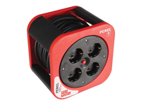 4 Socket Cable Reel with Earth Contact, 1.5 mm Cable and Circuit Breaker - 10 m - ECBOX10-G