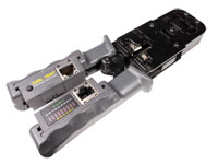 Crimping Pliers for 4P4C, 6P6C, 8P8C Modular Connectors - Network Cable Tester