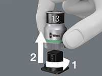 Wera Belt A 1 Zyklop - Juego de llaves vaso 1/4” Zyklop con función de retención - 05003880001