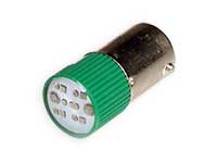 Lámpara Led Miniatura Bayoneta BA9S - 24V - Verde