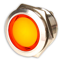 Luz Piloto LED Aço Inoxidável 22 mm - 24 V - Âmbar - IIH151AM