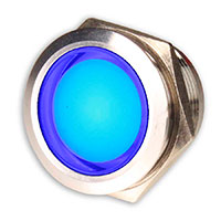 Luz Piloto LED Aço Inoxidável 22 mm - 24 V - Azul - IIH151AZ