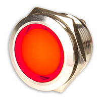 Luz Piloto LED Aço Inoxidável 22 mm 12 V Vermelho - IIH150RO