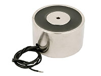 Eletroíman 24 VDC - Ventosa Eletromagnética  com Retenção 70 Kg - Ø59 × 34 mm