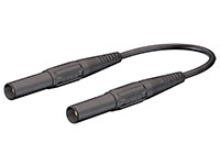 Stäubli XMF-414 - Cable Banana Seguridad - Banana Seguridad Ø 4 mm - 1.0 mm² - 1 m - Negro - 66.9013-10021