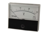Instrumento Panel Voltímetro Analógico 70 x 60 mm - 30 V cc - AVM7030