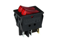 2P 1C - Dual Two-Way Rocker Switch - Illuminated Red Button