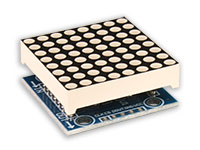LED Matrix 8 x 8 - 32 mm Red + 4-Wire Controller Series