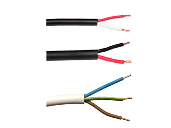Round Black Electrical Cables
