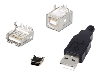 Conectores USB, mini USB